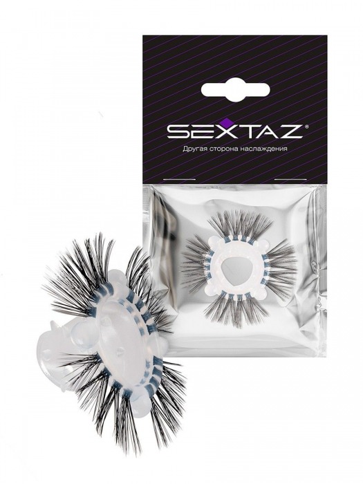 Эластичное эрекционное кольцо с черными «ресничками» - Sextaz - в Нижнем Новгороде купить с доставкой
