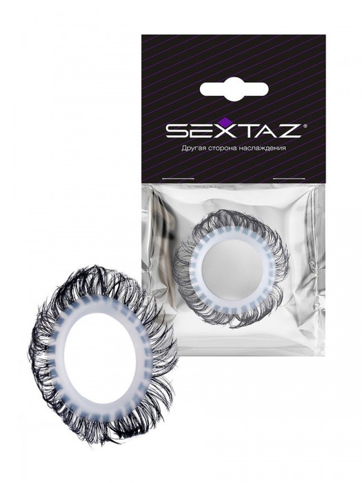 Эластичное эрекционное колечко с черными «ресничками» - Sextaz - в Нижнем Новгороде купить с доставкой