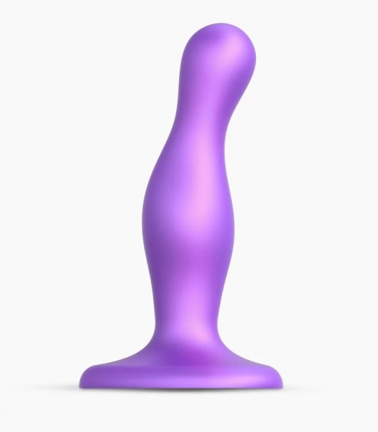 Фиолетовая насадка Strap-On-Me Dildo Plug Curvy size S - Strap-on-me - купить с доставкой в Нижнем Новгороде