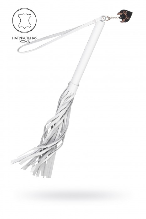 Белая кожаная плеть - 50 см. - Pecado - купить с доставкой в Нижнем Новгороде