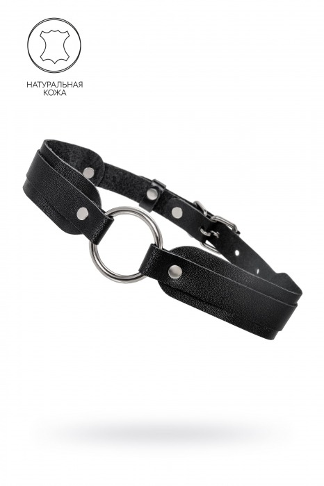 Черный кожаный чокер-ошейник со скруглёнными углами - Pecado - купить с доставкой в Нижнем Новгороде