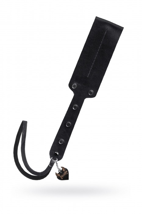 Черный кожаный пэддл - 32 см. - Pecado - купить с доставкой в Нижнем Новгороде