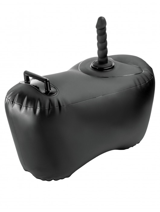 Черное надувное кресло с платформой для фиксации дилдо Body Dock Inflatable Love Seat - Pipedream - купить с доставкой в Нижнем Новгороде