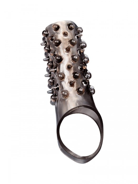 Дымчатая насадка на пенис с шипами и выпуклостями - 12,5 см. - Sex Expert - в Нижнем Новгороде купить с доставкой