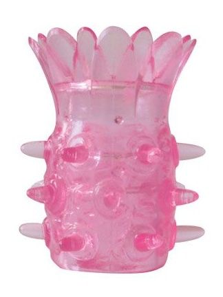 Розовая насадка на пенис с шипиками Лепестки - Erowoman-Eroman - в Нижнем Новгороде купить с доставкой