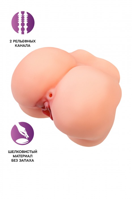 Реалистичный мастурбатор в форме попки с 2 любовными входами - No Name - в Нижнем Новгороде купить с доставкой