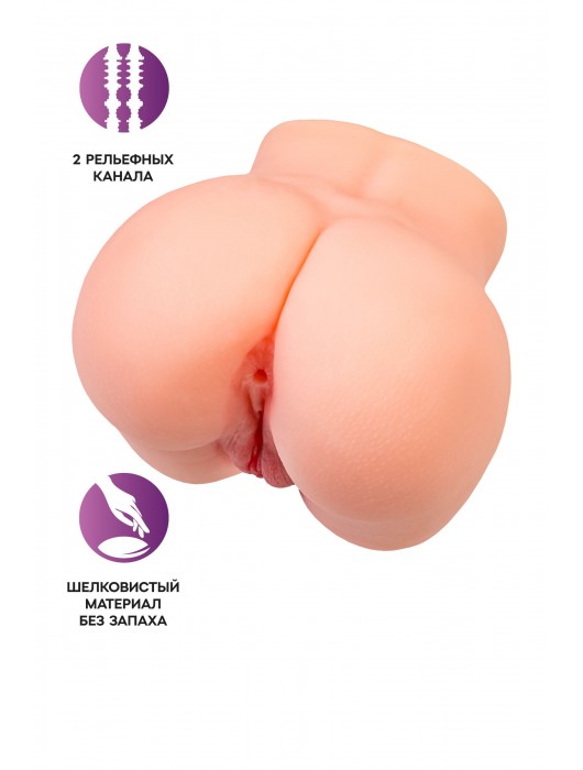 Реалистичный мастурбатор в форме попки с двумя любовными входами - No Name - в Нижнем Новгороде купить с доставкой