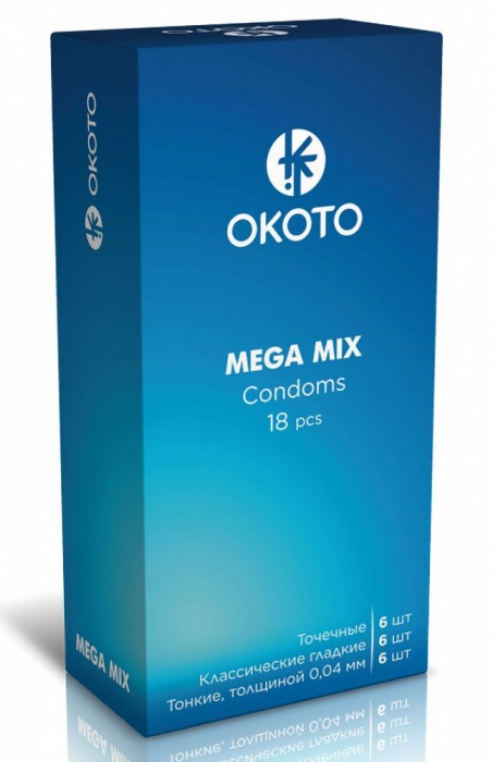 Презервативы OKOTO Mega Mix - 18 шт. - Sitabella - купить с доставкой в Нижнем Новгороде