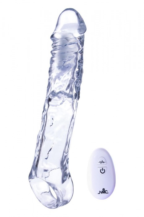 Прозрачная насадка-удлинитель Length Enhancer With Bullet с подхватом - 22,3 см. - NMC - в Нижнем Новгороде купить с доставкой