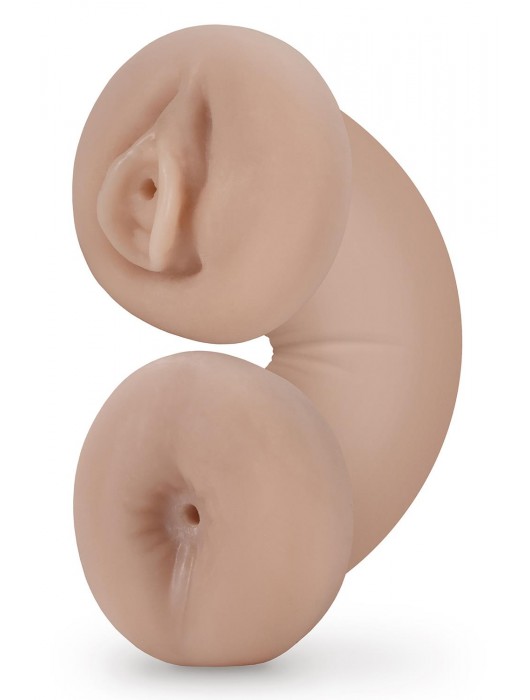 Телесный люминесцентный двусторонний мастурбатор Tasha - Blush Novelties - в Нижнем Новгороде купить с доставкой