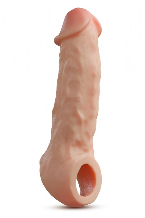 Телесная насадка-удлинитель Intrepid 9.25 Inch Realistic Penis Extender Sleeve - 23,5 см. - Blush Novelties - в Нижнем Новгороде купить с доставкой