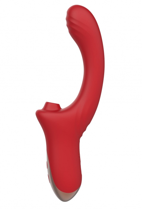 Красный вагинально-клиторальный вибратор - Secwell