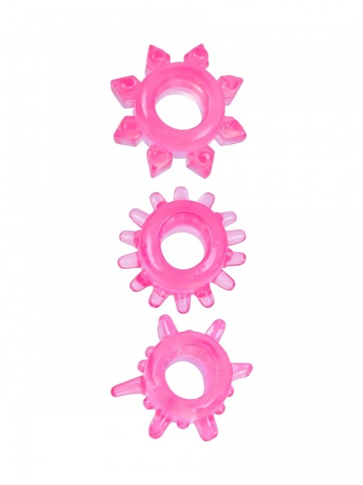 Комплект из трех розовых эрекционных колец - Erowoman-Eroman - в Нижнем Новгороде купить с доставкой