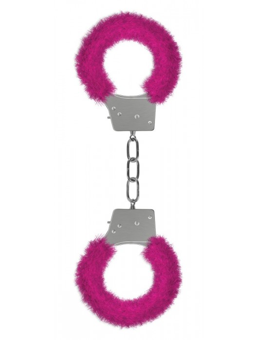 Пушистые розовые наручники OUCH! Pink - Shots Media BV - купить с доставкой в Нижнем Новгороде