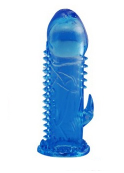 Голубая насадка с усиками и отростком для стимуляции клитора - Sextoy 2011 - в Нижнем Новгороде купить с доставкой