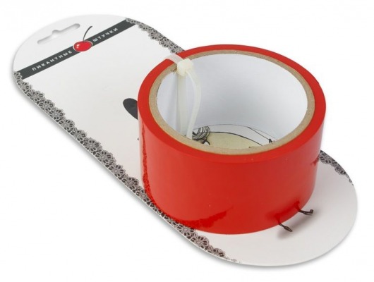 Красная липкая лента для фиксации - Пикантные штучки - купить с доставкой в Нижнем Новгороде