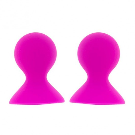 Ярко-розовые помпы для сосков LIT-UP NIPPLE SUCKERS LARGE PINK - Dream Toys