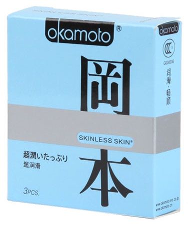 Презервативы в обильной смазке OKAMOTO Skinless Skin Super lubricative - 3 шт. - Okamoto - купить с доставкой в Нижнем Новгороде