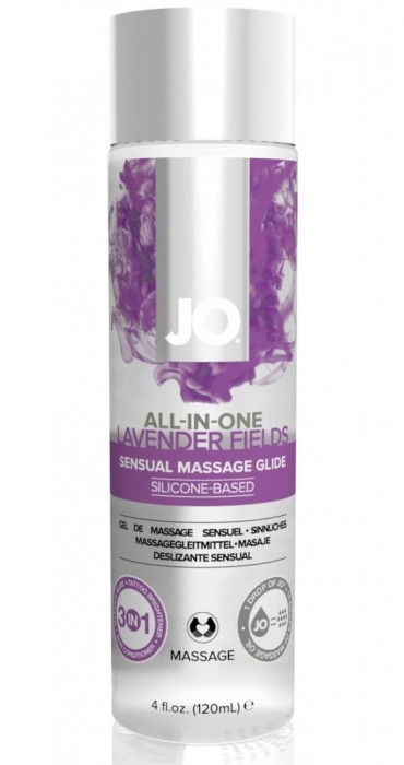Массажный гель ALL-IN-ONE Massage Oil Lavender с ароматом лаванды - 120 мл. - System JO - купить с доставкой в Нижнем Новгороде