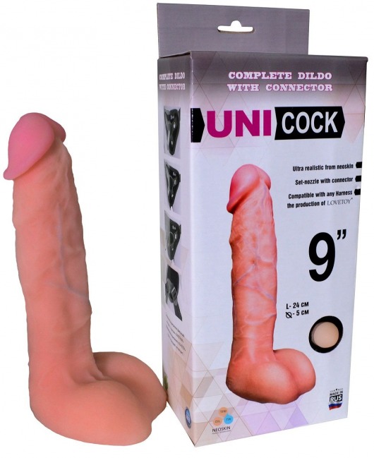 Фаллическая насадка Харнесс UNICOCK 9  - 24 см. - LOVETOY (А-Полимер) - купить с доставкой в Нижнем Новгороде