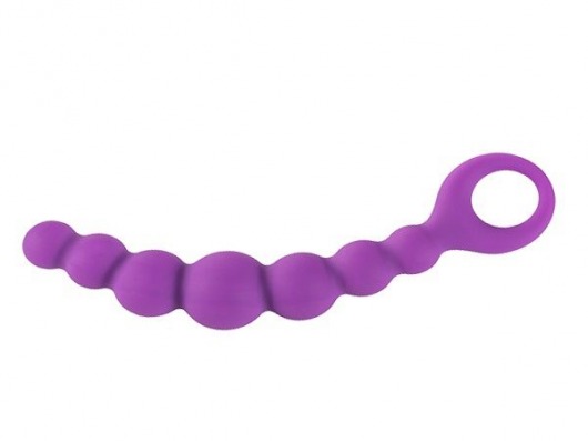 Фиолетовая анальная цепочка Bubble-Chain - 15 см. - Adrien Lastic
