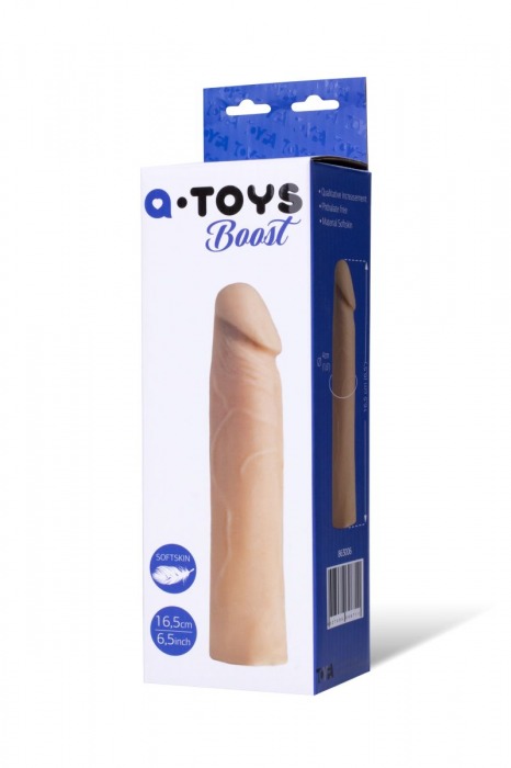 Реалистичная насадка с ярко выраженной головкой - 16,5 см. - A-toys - в Нижнем Новгороде купить с доставкой Реалистичная насадка с ярко выраженной головкой - 16,5 см. - A-toys - в Нижнем Новгороде купить с доставкой