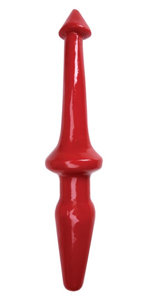 Красный двусторонний фаллос Lil Devil - 24 см. - Dream Toys