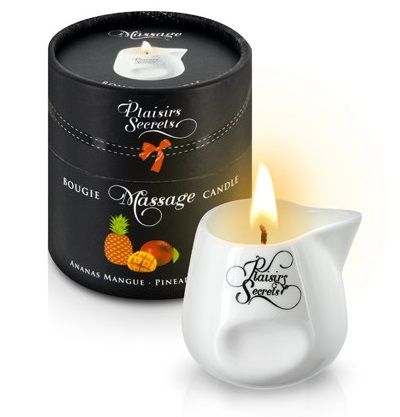 Массажная свеча с ароматом манго и ананаса Bougie de Massage Ananas Mangue - 80 мл. - Plaisir Secret - купить с доставкой в Нижнем Новгороде