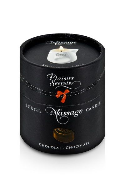 Массажная свеча с ароматом шоколада Bougie de Massage Gourmande Chocolat - 80 мл. - Plaisir Secret - купить с доставкой в Нижнем Новгороде