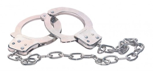 Наручники из металла с длинной цепочкой CHROME HANDCUFFS METAL HANDCUFFS W. KEY - NMC - купить с доставкой в Нижнем Новгороде