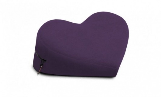 Фиолетовая малая вельветовая подушка-сердце для любви Liberator Retail Heart Wedge - Liberator - купить с доставкой в Нижнем Новгороде