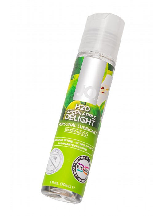 Смазка с ароматом яблока JO Flavored  Green Apple H2O - 30 мл. - System JO - купить с доставкой в Нижнем Новгороде