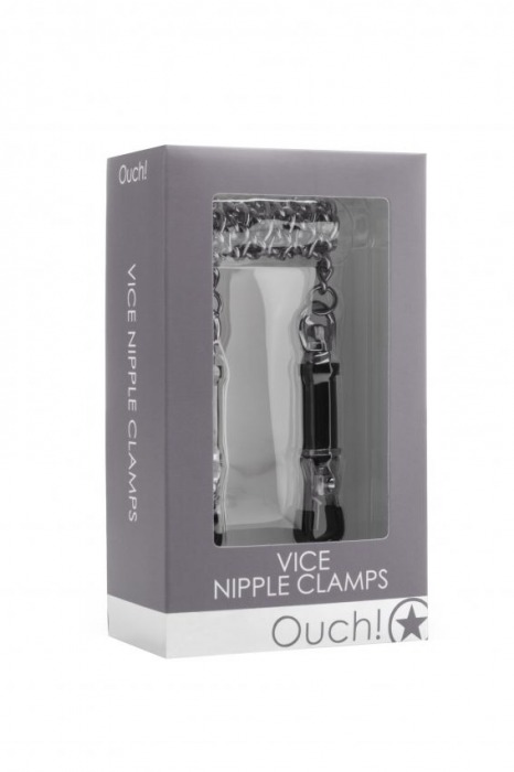Серебристые зажимы для сосков Vice Nipple Clamps - Shots Media BV - купить с доставкой в Нижнем Новгороде