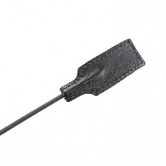 Чёрный профессиональный стек с золотистой рукоятью - 73 см. - БДСМ Арсенал - купить с доставкой в Нижнем Новгороде