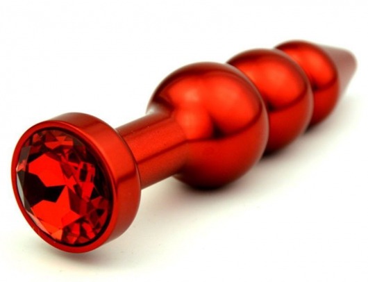 Красная анальная ёлочка с красным кристаллом - 11,2 см. - 4sexdreaM - купить с доставкой в Нижнем Новгороде