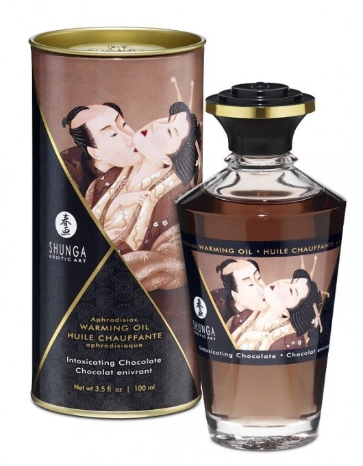 Массажное интимное масло с ароматом шоколада - 100 мл. - Shunga - купить с доставкой в Нижнем Новгороде