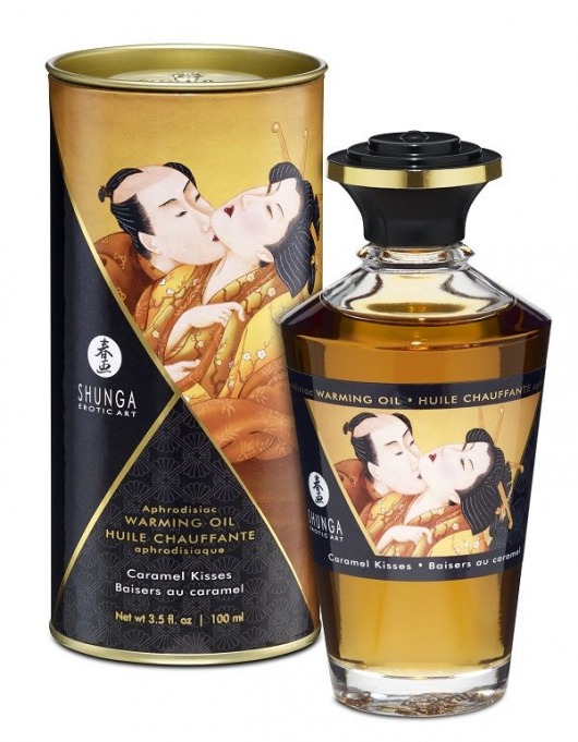 Массажное интимное масло с ароматом карамели - 100 мл. - Shunga - купить с доставкой в Нижнем Новгороде