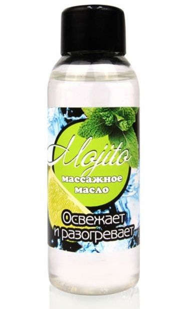 Массажное масло для тела Mojito с ароматом лайма - 50 мл. - Биоритм - купить с доставкой в Нижнем Новгороде