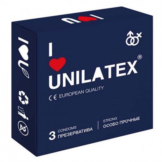 Ультрапрочные презервативы Unilatex Extra Strong - 3 шт. - Unilatex - купить с доставкой в Нижнем Новгороде
