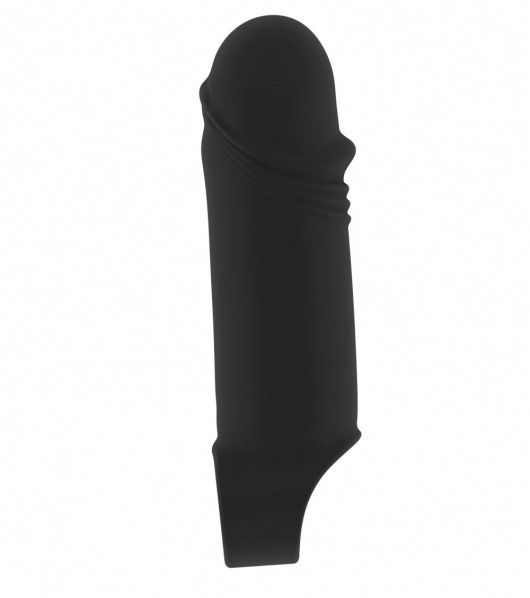 Чёрная удлиняющая насадка Stretchy Thick Penis Extension No.35 - 15,2 см. - Shots Media BV - в Нижнем Новгороде купить с доставкой