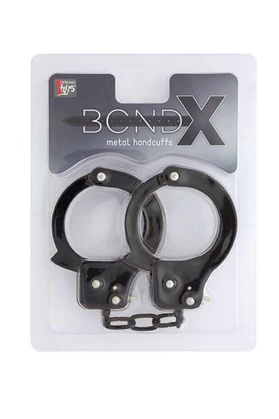 Чёрные наручники из листового металла BONDX METAL CUFFS BLACK - Dream Toys - купить с доставкой в Нижнем Новгороде