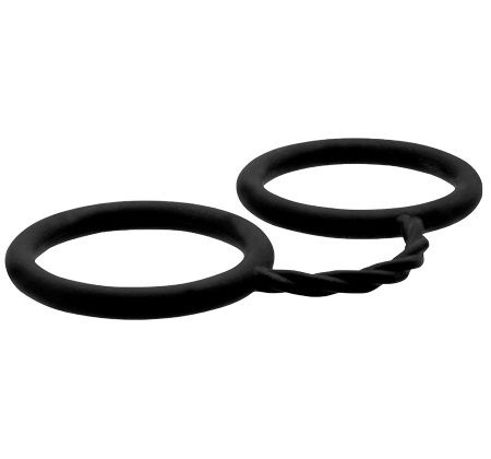 Чёрные силиконовые наручники BONDX SILICONE CUFFS - Dream Toys - купить с доставкой в Нижнем Новгороде
