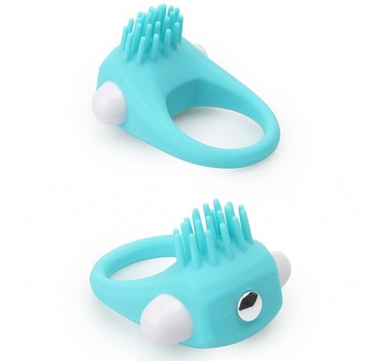 Голубое эрекционное кольцо с щеточкой LIT-UP SILICONE STIMU RING 5 - Dream Toys - в Нижнем Новгороде купить с доставкой