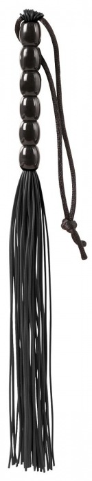 Чёрная мини-плеть из резины Rubber Mini Whip - 22 см. - Blush Novelties - купить с доставкой в Нижнем Новгороде