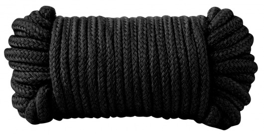 Чёрная хлопковая верёвка Bondage Rope 33 Feet - 10 м. - Blush Novelties - купить с доставкой в Нижнем Новгороде