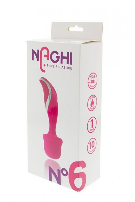 Розовый вибратор-жезл NAGHI NO.6 - 17,5 см. - Tonga
