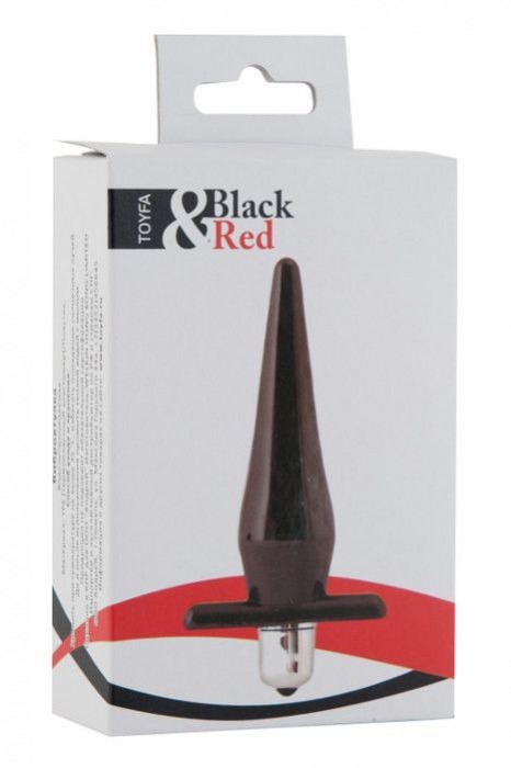 Черная водонепроницаемая вибровтулка Black Red - 12,7 см. - ToyFa