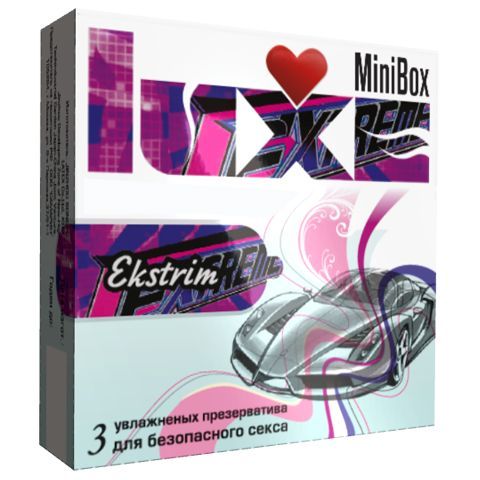 Ребристые презервативы Luxe Mini Box Экстрим - 3 шт. - Luxe - купить с доставкой в Нижнем Новгороде