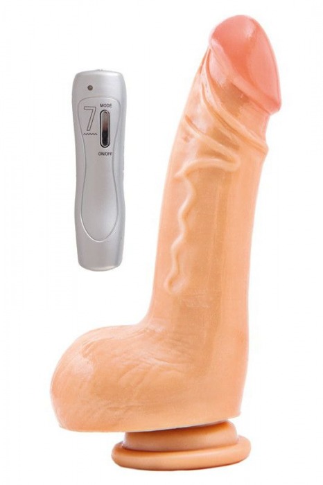 Вибратор RealStick #117 с 7 режимами вибрации - 19 см. - ToyFa