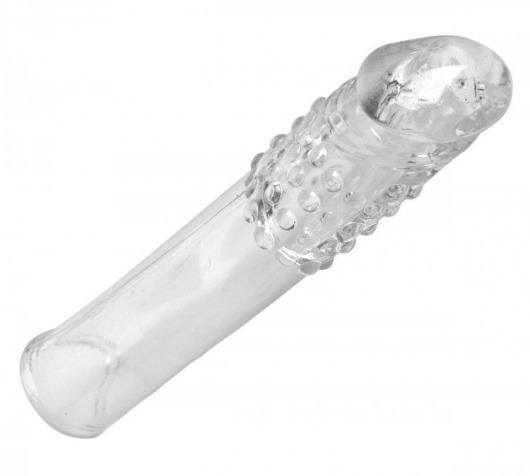 Удлиняющая насадкаThick Stick Clear Textured Penis Extender - 17,8 см. - XR Brands - в Нижнем Новгороде купить с доставкой